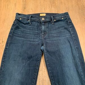 MOTHER THE CURFEW DARK BLUE JEANS